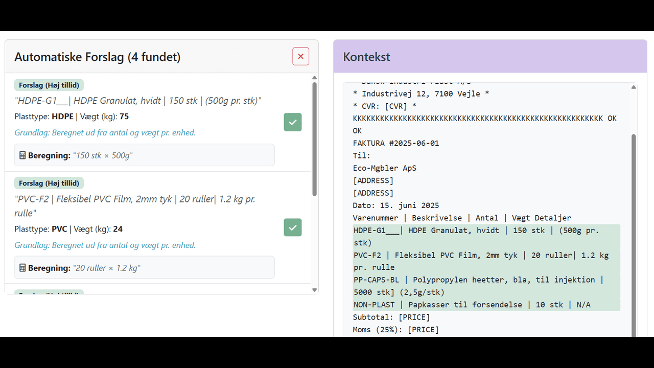 Intelligente forslagsfinder